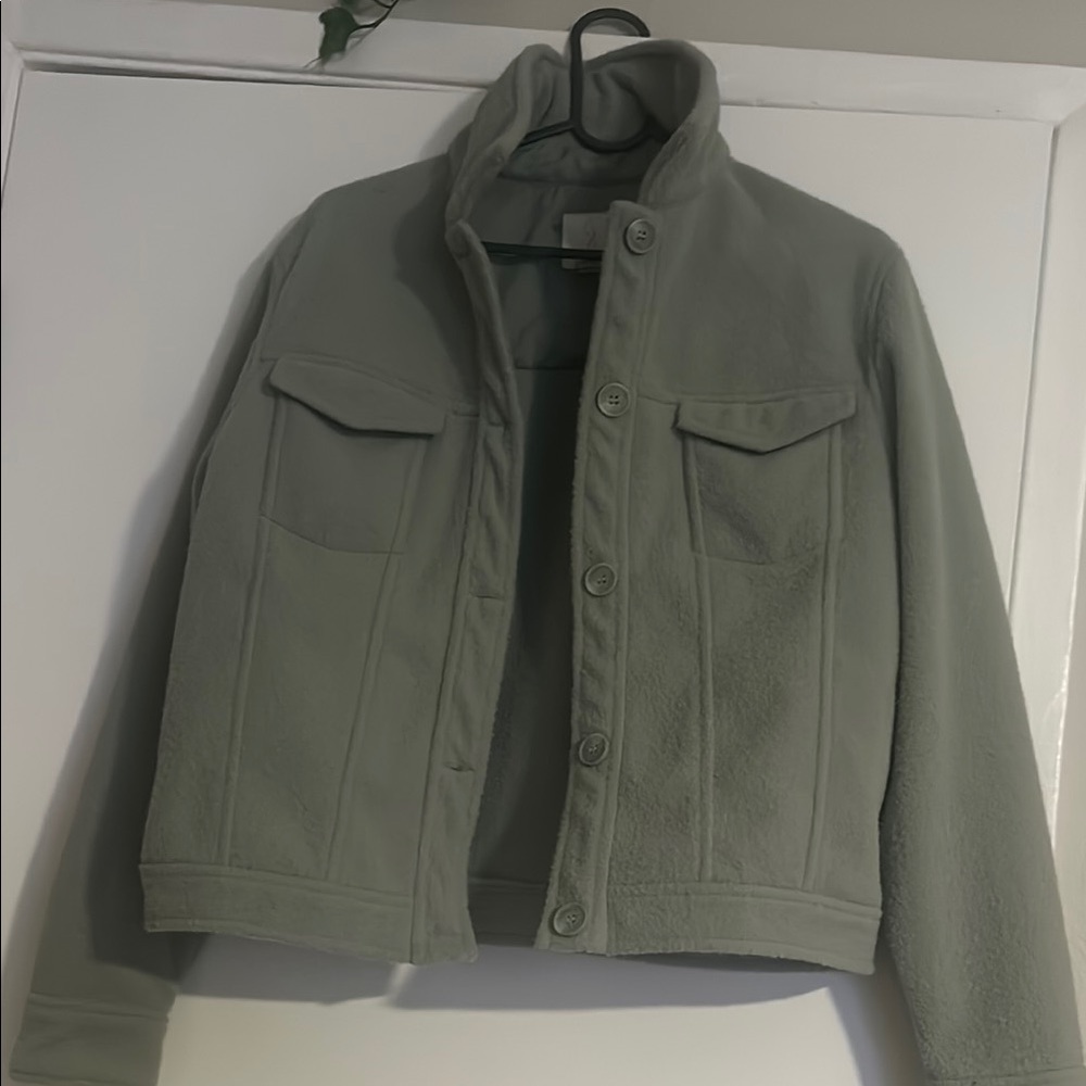 Joie Green Teddy Jacket Modern Minimalist Design NWNT